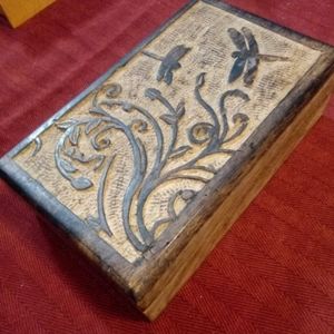 Hand carved cedar box